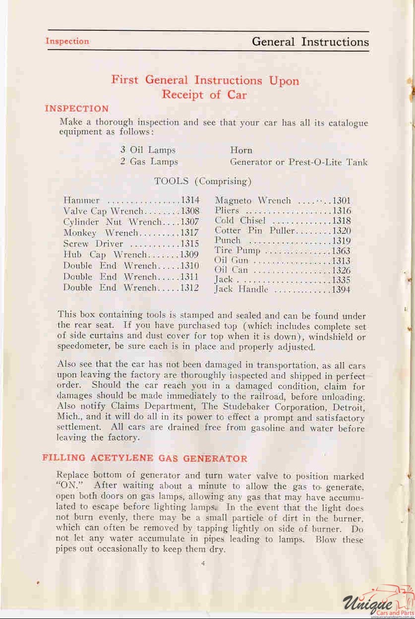 1912 Studebaker E-M-F 30 Operation Manual Page 23